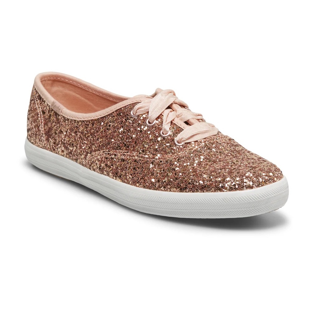 Kate Spade NY x Keds 🌸💕🎀 Glitter Rose Gold Women’s Sneakers